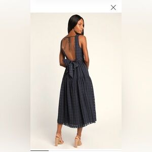 Lulus Navy Blue Midi Dress